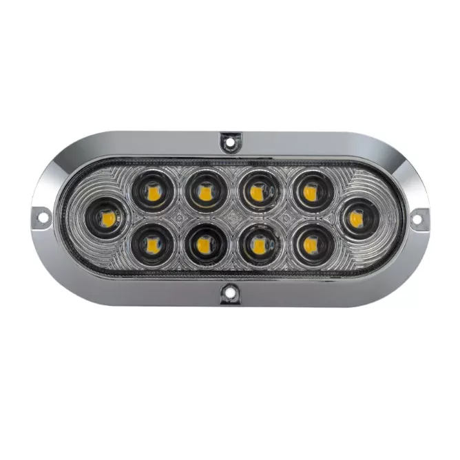 6 Tommer Oval Hvid Trailer Light